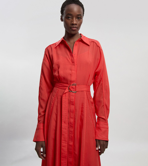 كارن ميلين  فساتين - أحمر  Shirt & T-Shirt Dresses