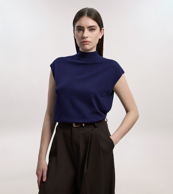 Karen Millen  devil-wears-prada-miranda - Navy Sleeveless Tops