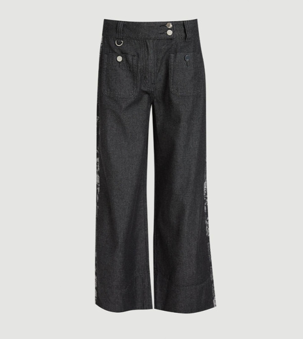 Karen Millen  Jeans - BLACK Wide Leg Jeans