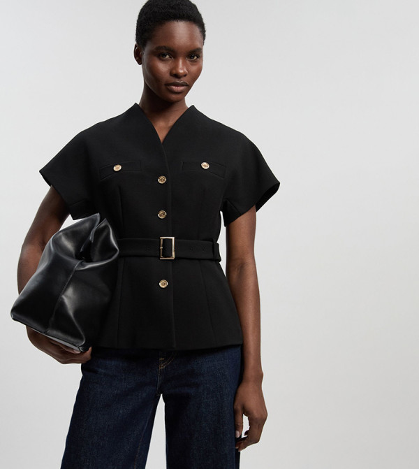 كارن ميلين  devil-wears-prada-miranda - أسود Casual Tops