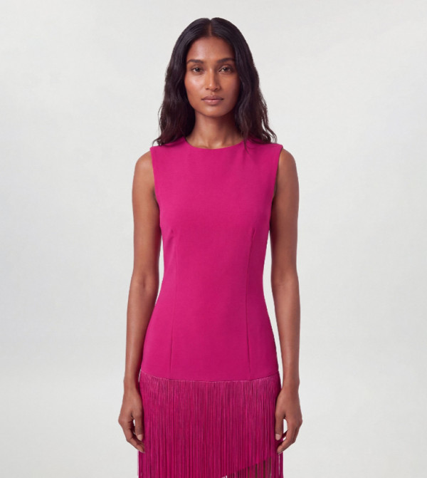 Karen Millen  modest-dressing - Pink Midi Dresses