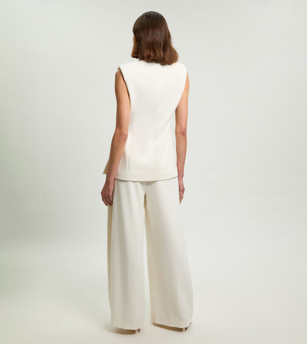 Karen Millen summer-tailoring - Cream Casual Pants