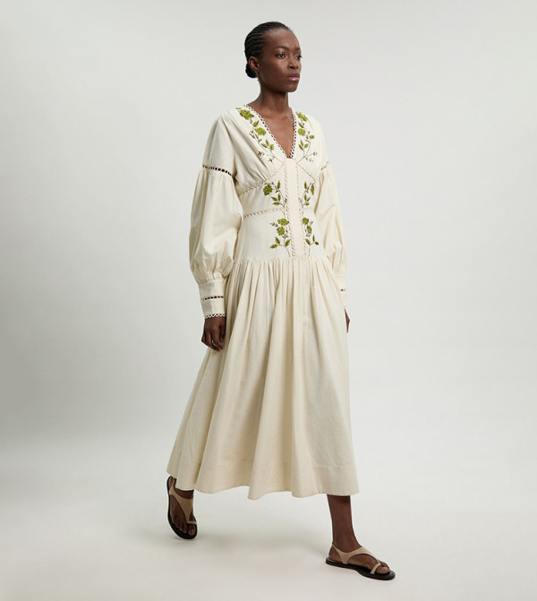 كارن ميلين كارن ميلين - عاجي  Midi Dresses