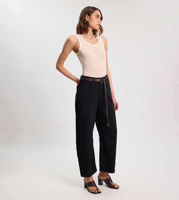 كارن ميلين  - أسود Straight Jeans