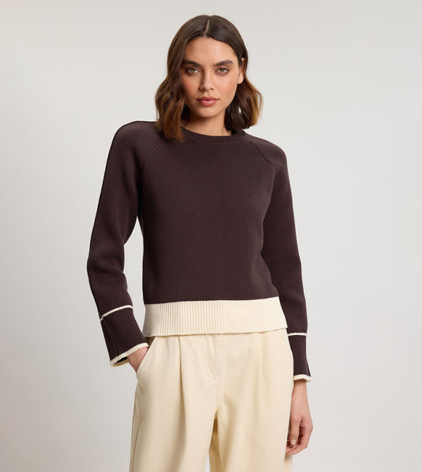كارن ميلين كارن ميلين - بني  Round Neck Sweaters