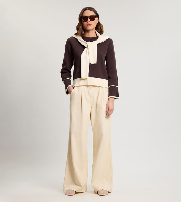 كارن ميلين كارن ميلين - بني  Round Neck Sweaters