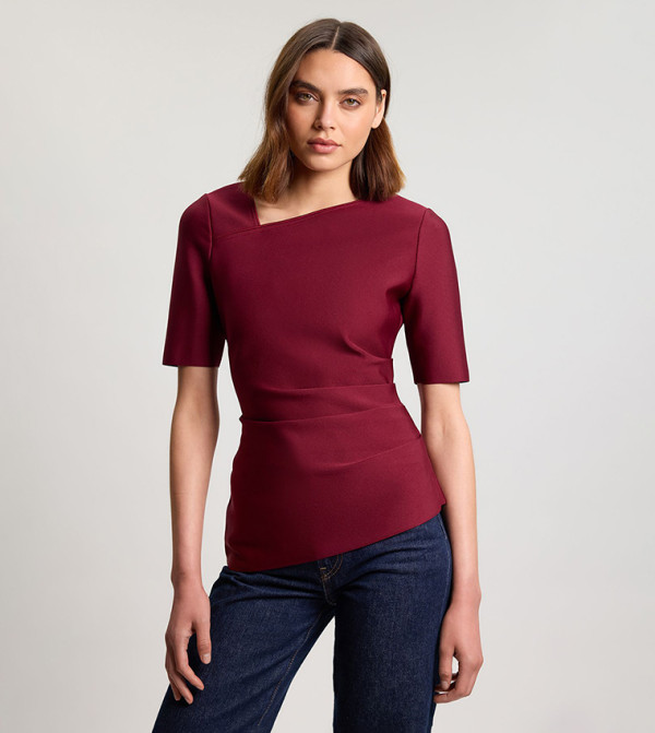 Karen Millen summer-tailoring - Burgundy Casual Tops