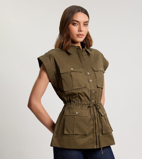 كارن ميلين  baggy-denim-edit - أخضر جاكيتات كاجوال