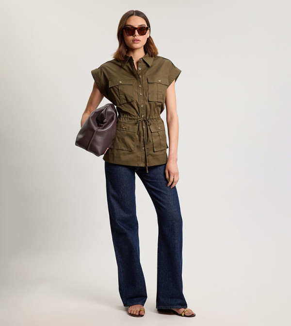 كارن ميلين  baggy-denim-edit - أخضر جاكيتات كاجوال
