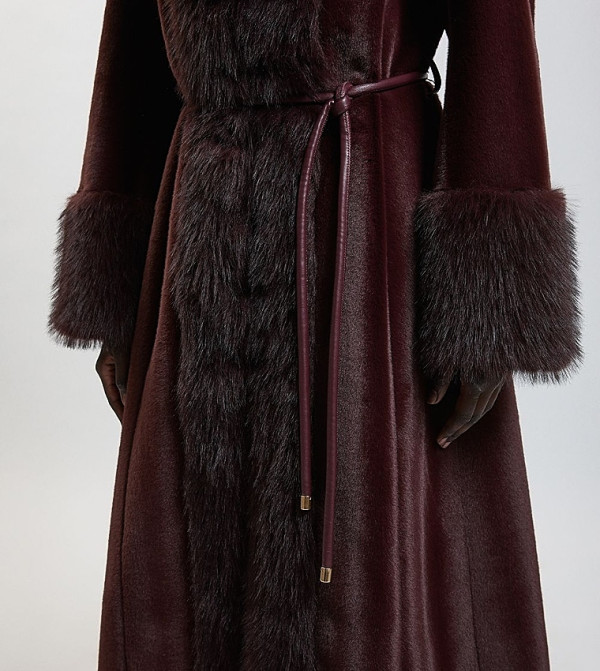Karen Millen  Overcoats - Burgundy Overcoats