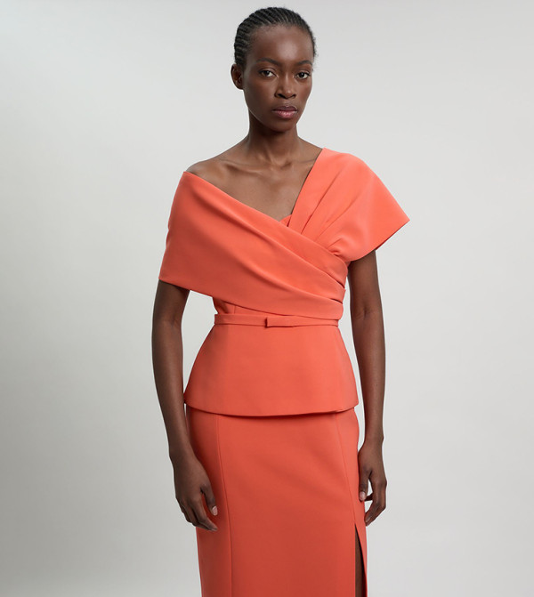 Karen Millen Clothing - Orange Midi Dresses