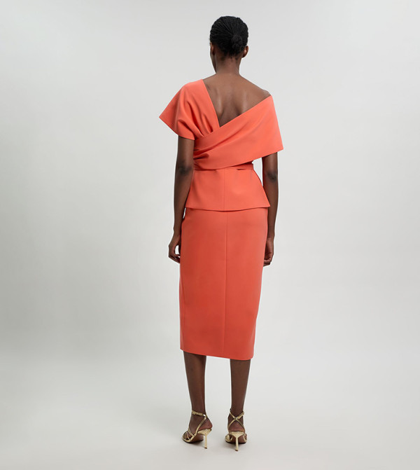 Karen Millen Clothing - Orange Midi Dresses