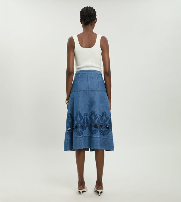 كارن ميلين  تنانير ميدي - أزرق Midi Skirts