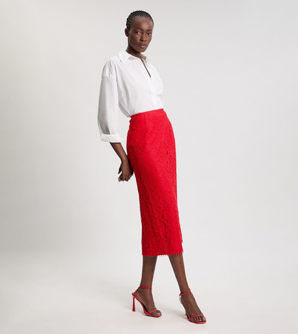 Karen Millen  Skirts - Red Midi Skirts