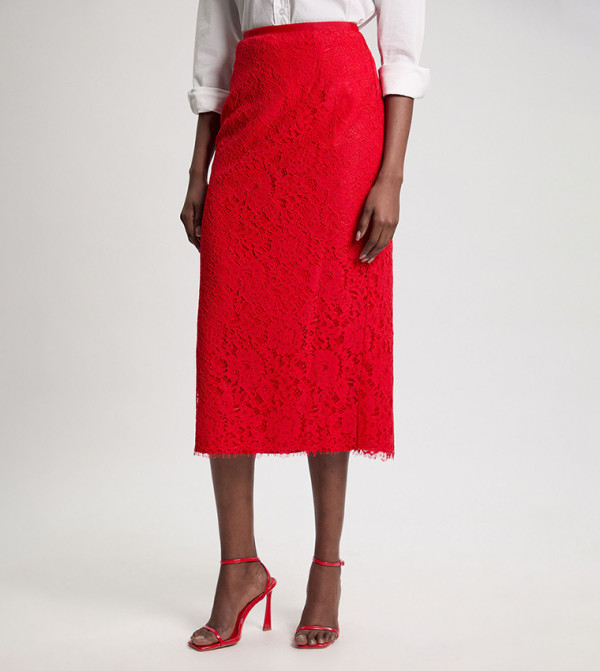 Karen Millen  Skirts - Red Midi Skirts