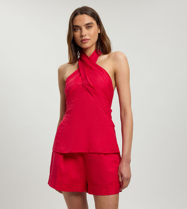 كارن ميلين  co-ord-sets - أحمر شورت كاجوال