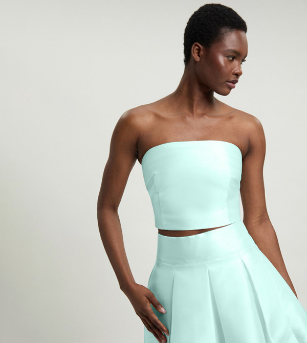 كارن ميلين  satin-going-out - أخضر Cropped Tops