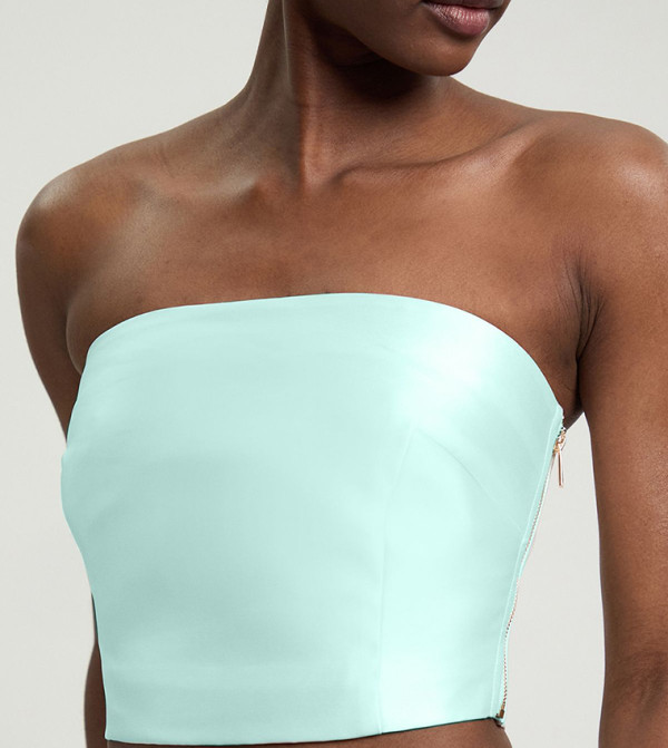 كارن ميلين  satin-going-out - أخضر Cropped Tops