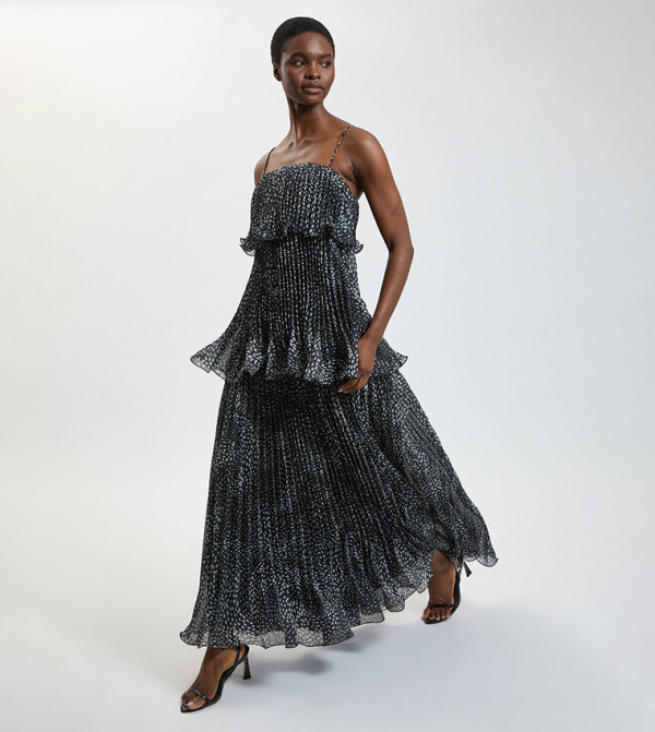 Karen Millen  peplum-play - BLACK Maxi Dresses
