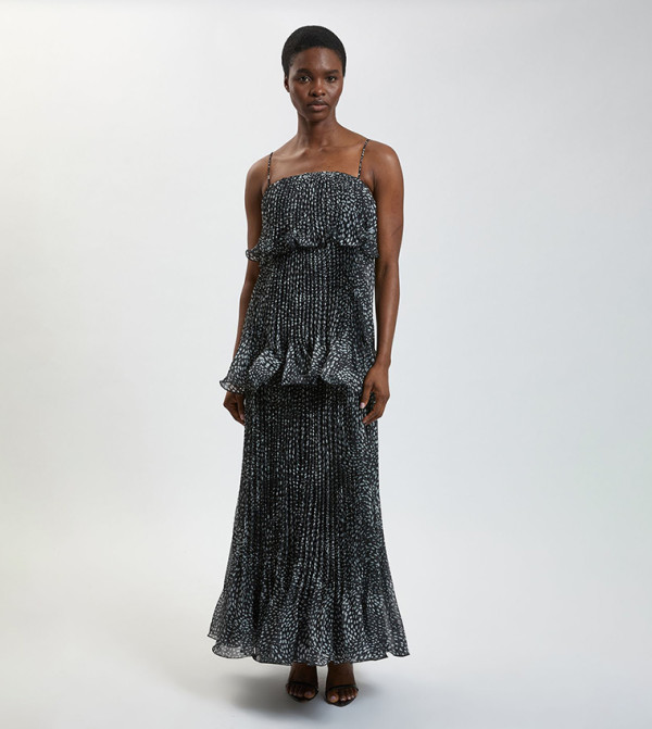 Karen Millen  peplum-play - BLACK Maxi Dresses