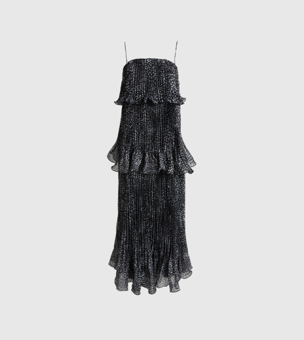Karen Millen  peplum-play - BLACK Maxi Dresses