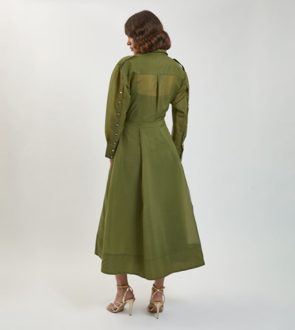 كارن ميلين  modest-dressing - أخضر Shirt & T-Shirt Dresses