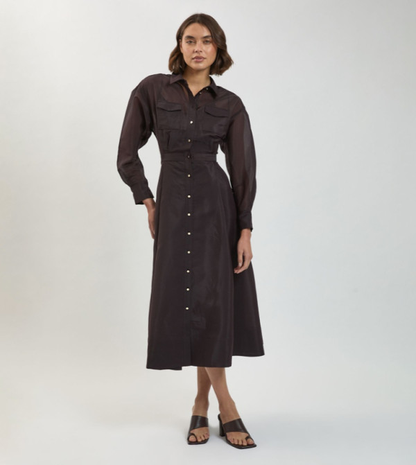 Karen Millen  modest-dressing - Purple Shirt & T-Shirt Dresses