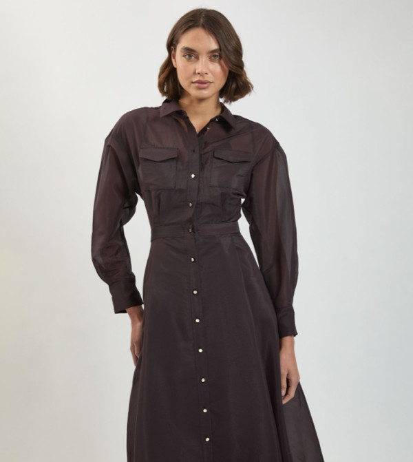 Karen Millen  modest-dressing - Purple Shirt & T-Shirt Dresses
