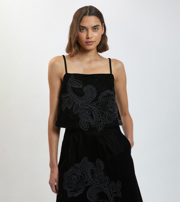 كارن ميلين  توبات بلا أكمام  - أسود Sleeveless Tops