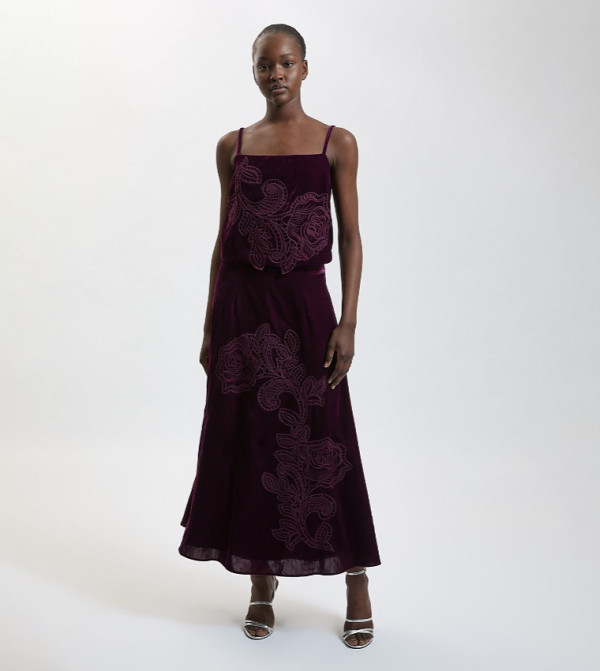 كارن ميلين  تنانير - بورغندي Midi Skirts