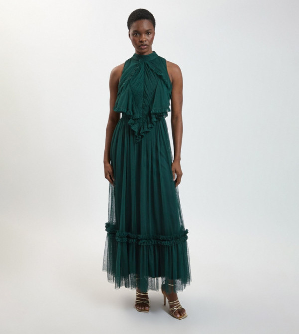 كارن ميلين  modest-dressing - أخضر Maxi Dresses