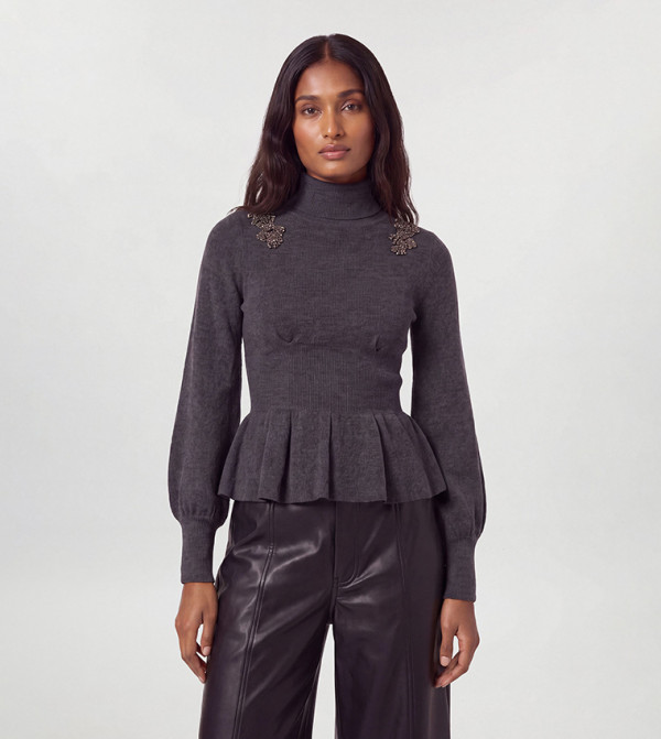 كارن ميلين  سترات و كارديغانات - رمادي Turtle neck Sweaters