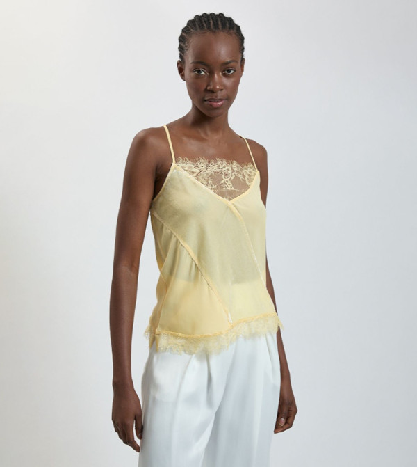 Karen Millen  Sleeveless Tops - Beige Sleeveless Tops