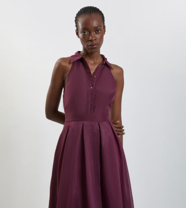 كارن ميلين  modest-dressing - بنفسجي  Maxi Dresses