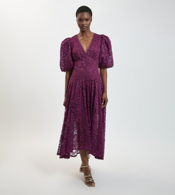 كارن ميلين dark-romantic - بنفسجي Midi Dresses