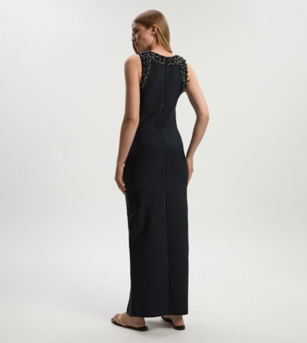كارن ميلين  modest-dressing - كحلي Maxi Dresses