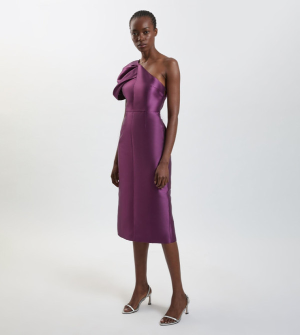 Karen Millen  modest-dressing - Purple Midi Dresses