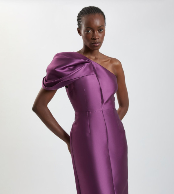 Karen Millen  modest-dressing - Purple Midi Dresses