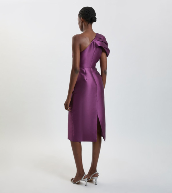 Karen Millen  modest-dressing - Purple Midi Dresses