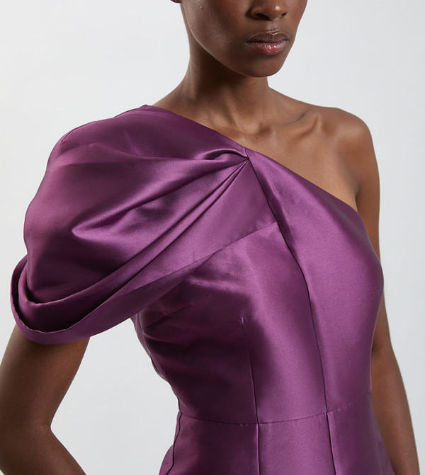 Karen Millen  modest-dressing - Purple Midi Dresses