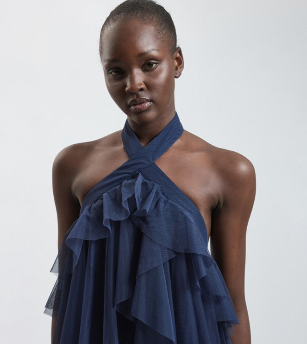 Karen Millen  modest-dressing - Navy Maxi Dresses