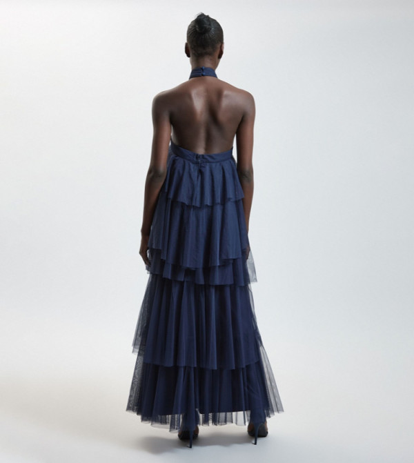 Karen Millen  modest-dressing - Navy Maxi Dresses