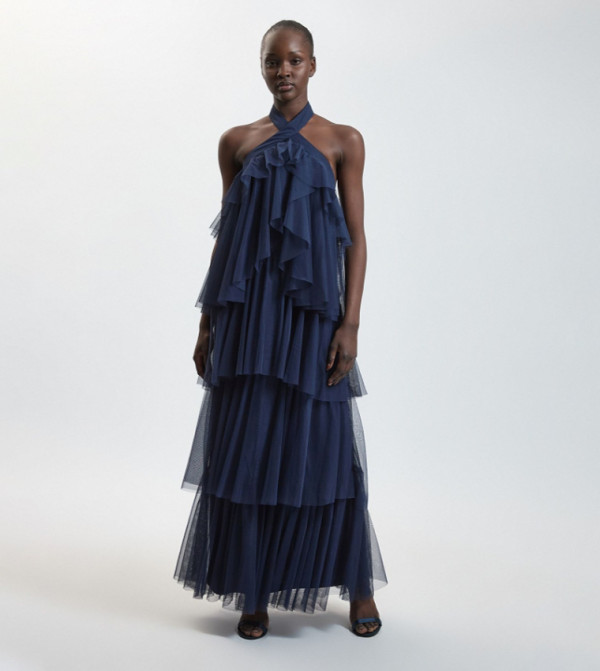 Karen Millen  modest-dressing - Navy Maxi Dresses