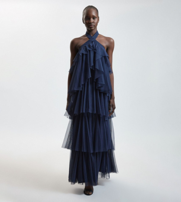 Karen Millen  modest-dressing - Navy Maxi Dresses