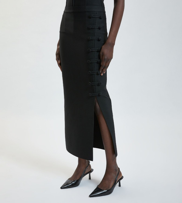 كارن ميلين  تنانير - أسود Midi Skirts