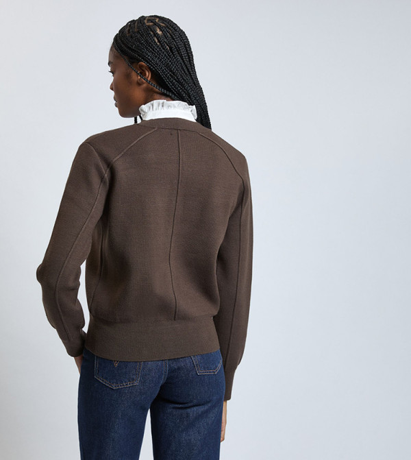 كارن ميلين  سترات - بني  V-neck Sweaters