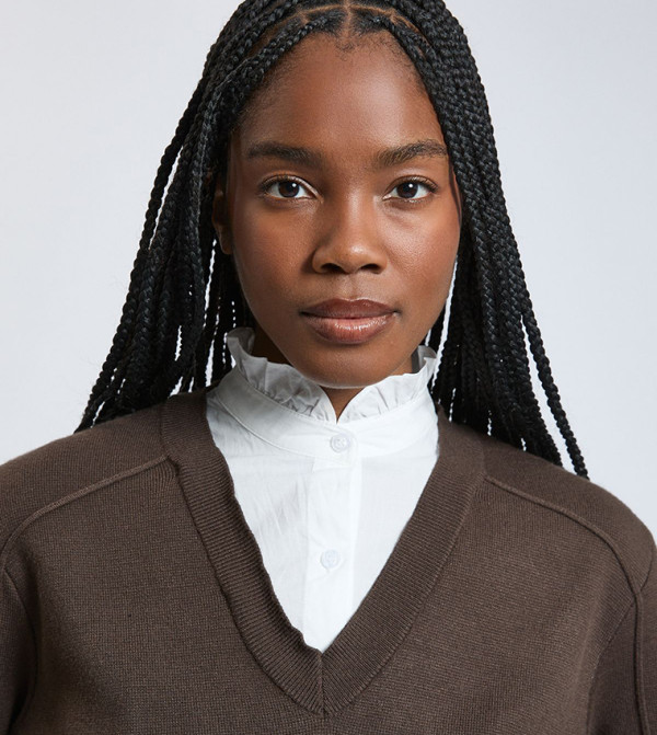 كارن ميلين  سترات - بني  V-neck Sweaters