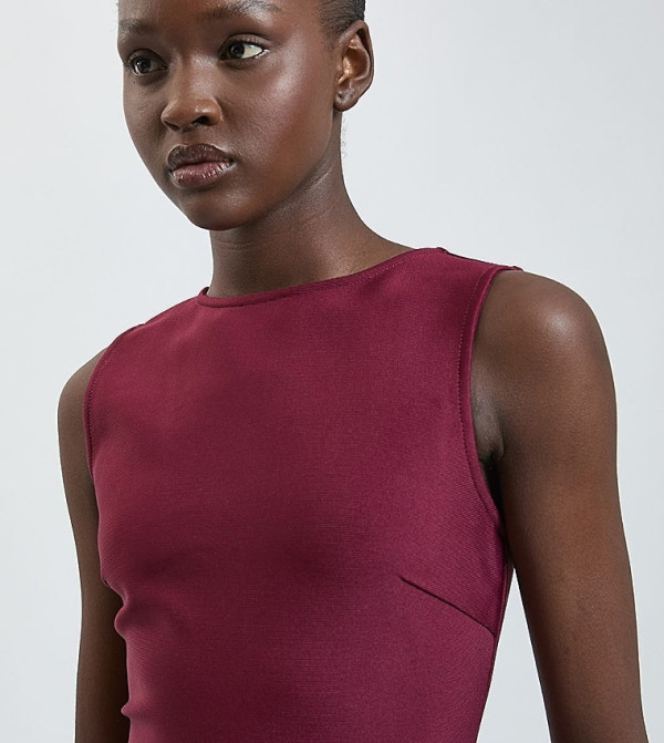 Karen Millen  knit-notes - Burgundy Maxi Dresses