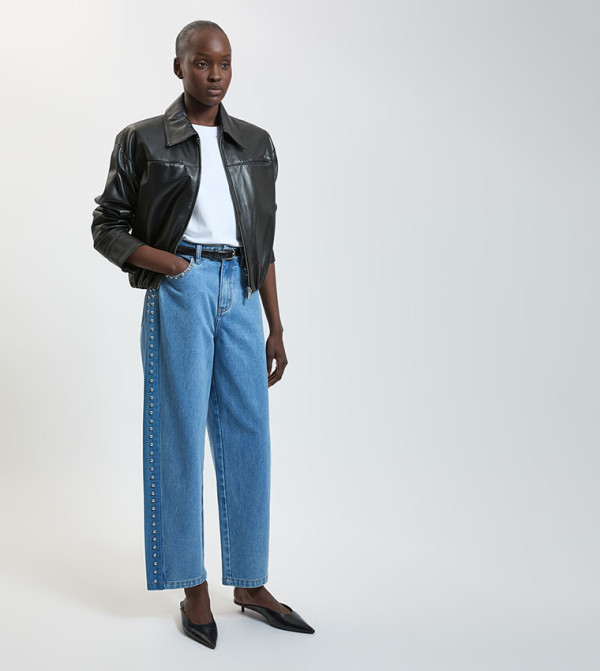 Karen Millen Straight Jeans - Blue Straight Jeans