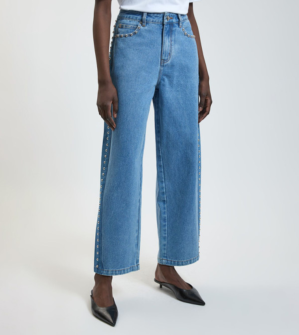 Karen Millen Straight Jeans - Blue Straight Jeans